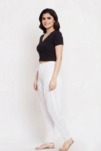 Pure White Plain Viscose Patiala