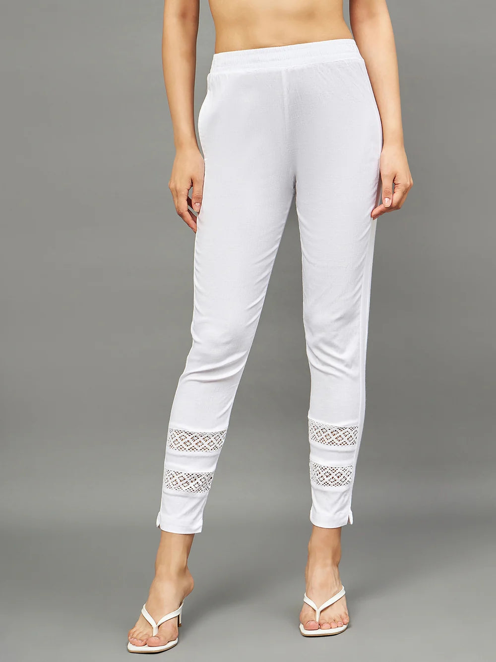White Double Lace Pants