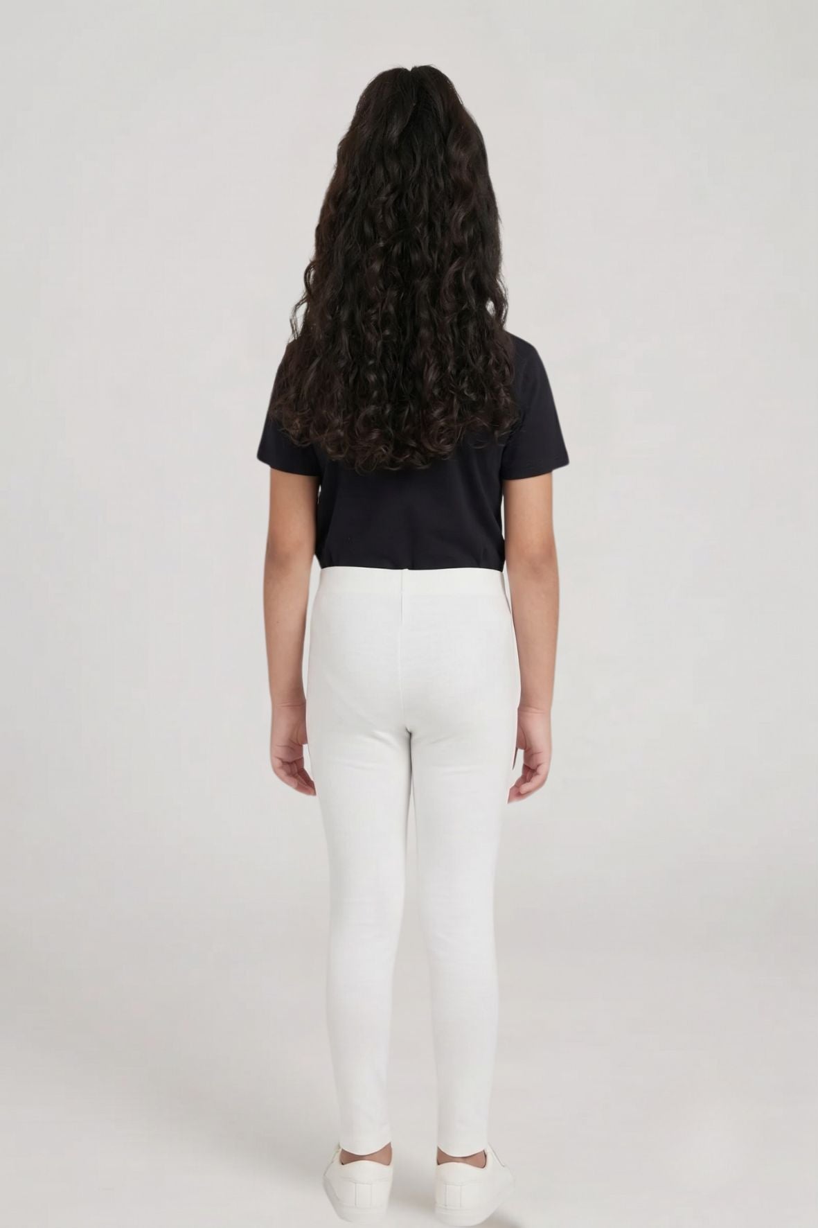 White Metallic Leggings