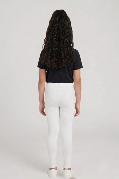 White Metallic Leggings