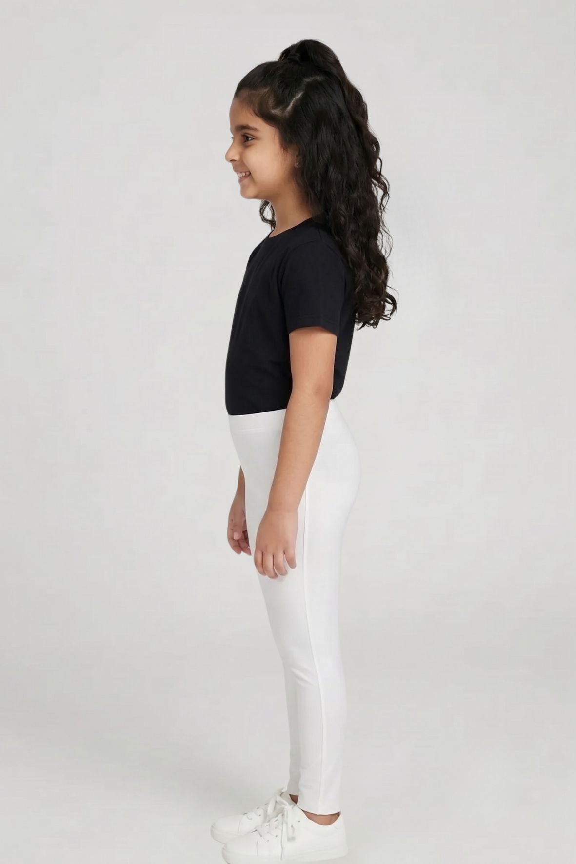 White Metallic Leggings