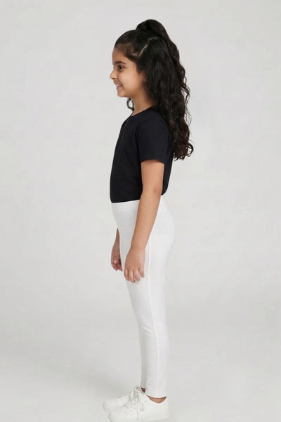 White Metallic Leggings