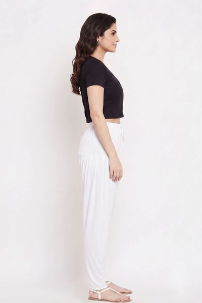 Pure White Plain Viscose Patiala
