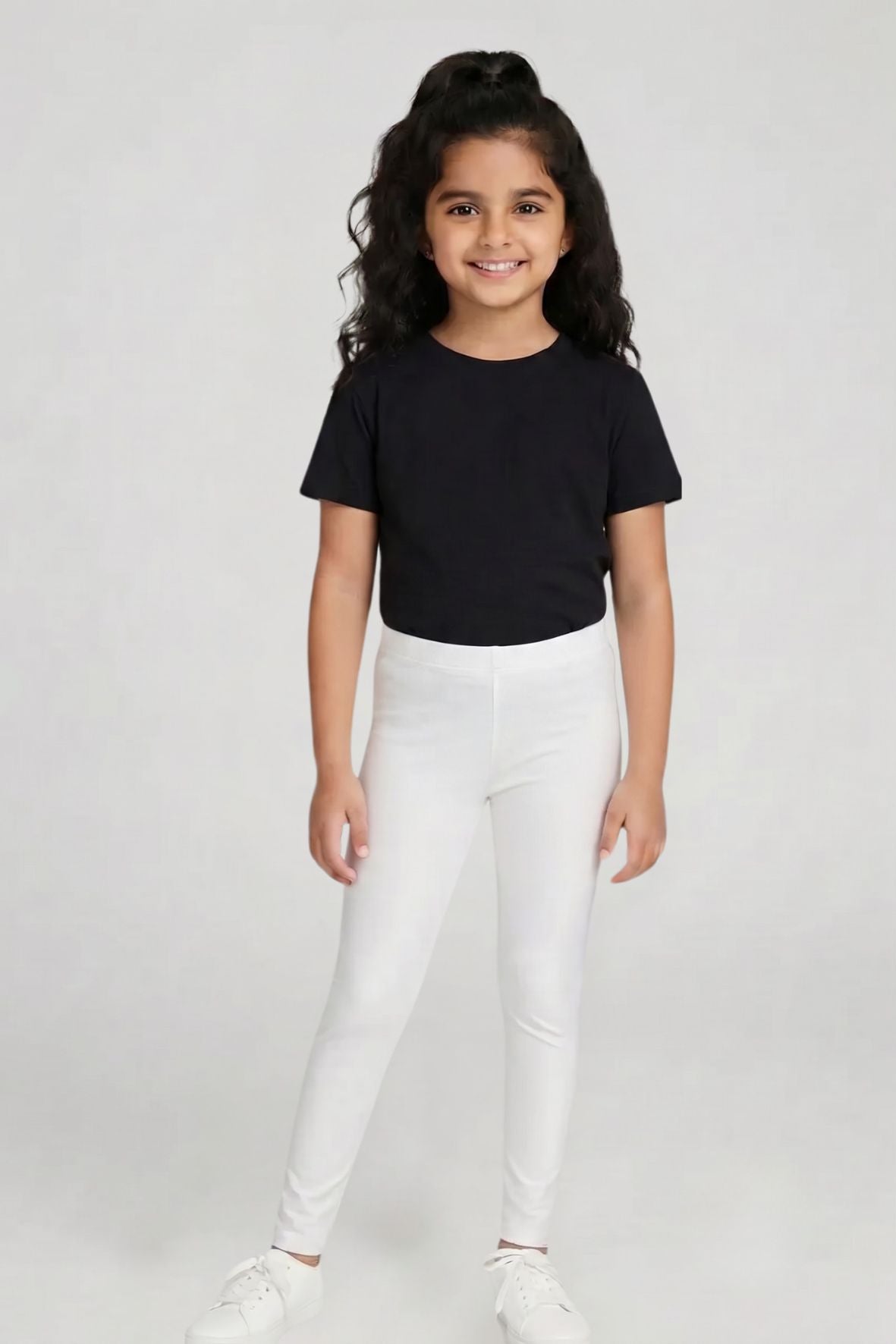 White Metallic Leggings