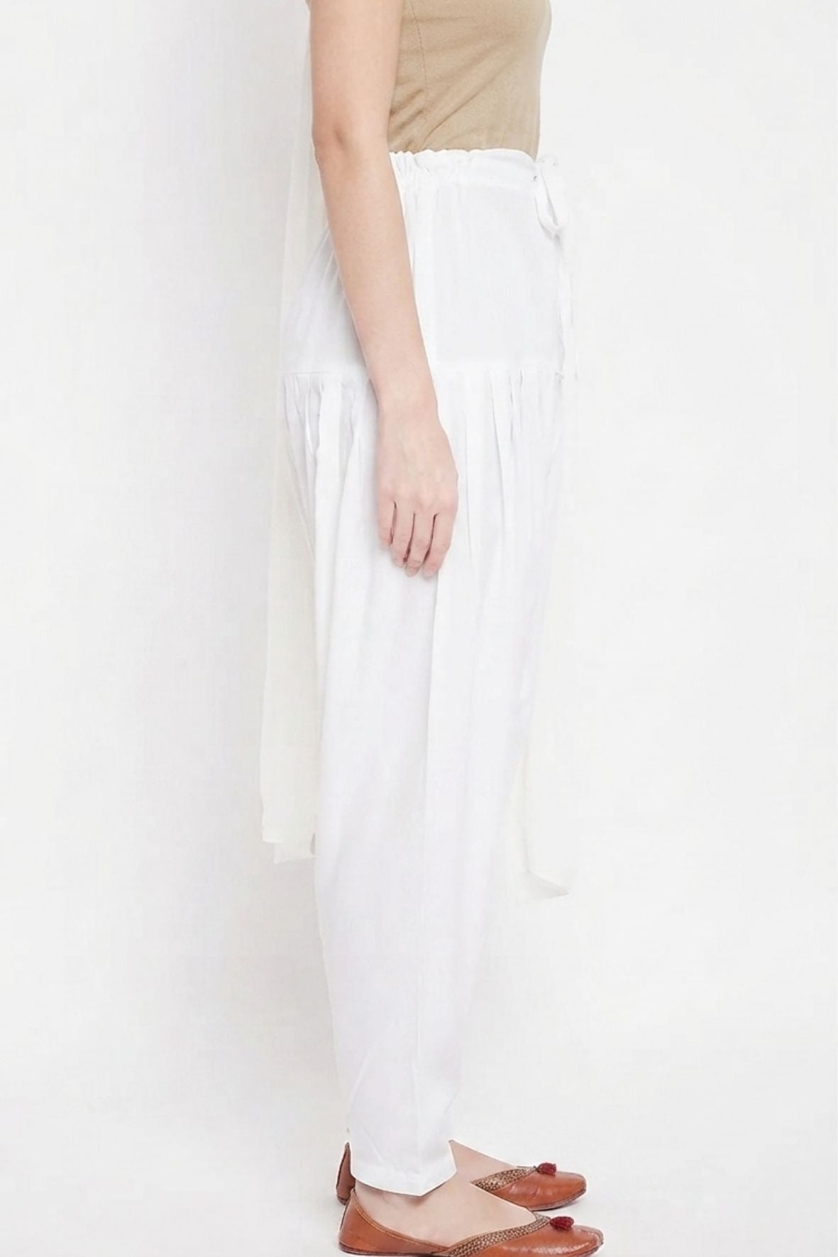 White Rayon Plain Patiala(No Duppatta)