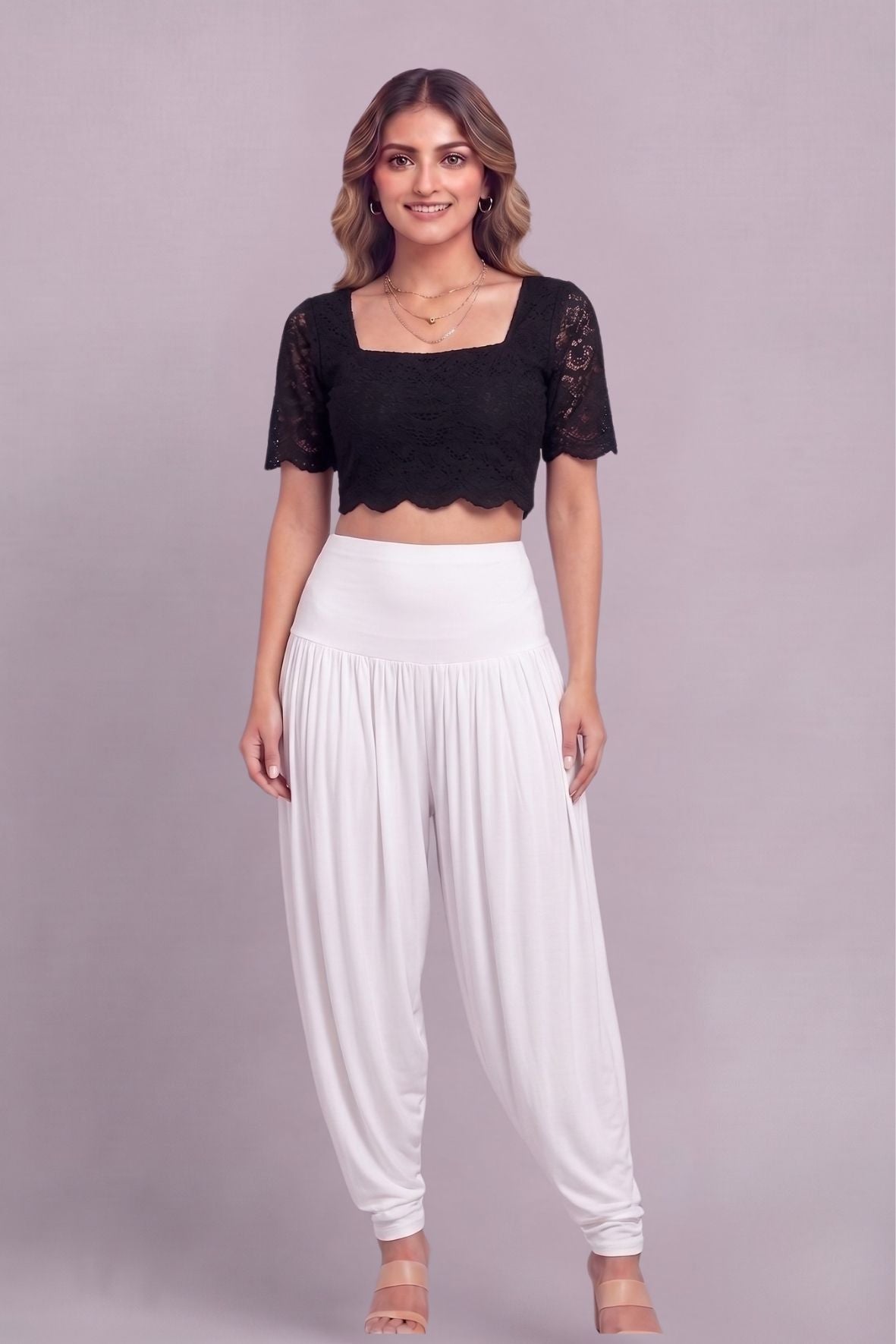 White Viscose Plain Dhoti