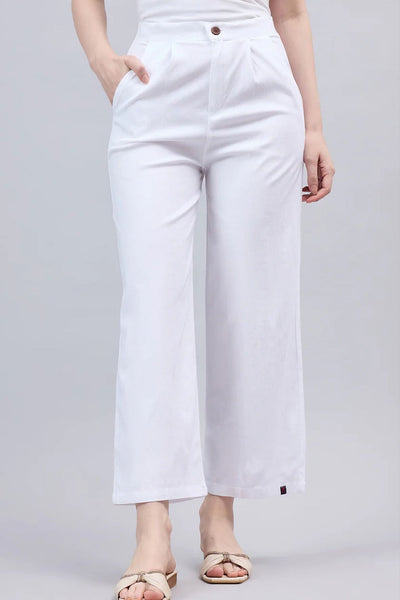 White Bell Bottom Pants