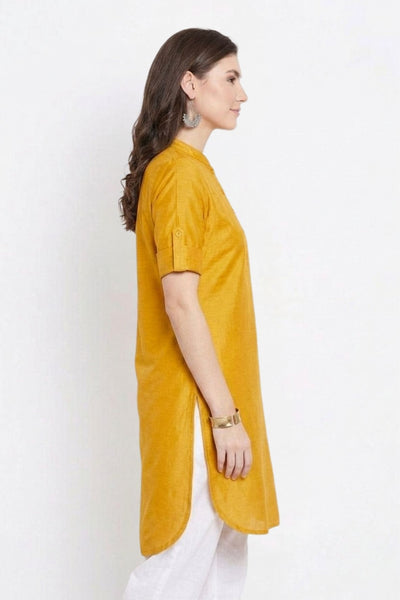 Yellow Solid Color Kurti