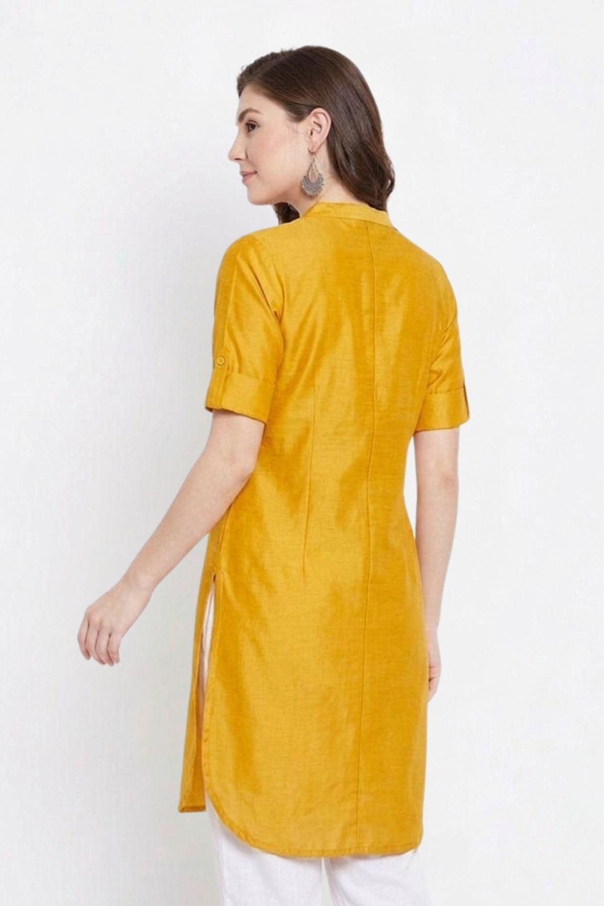Yellow Solid Color Kurti