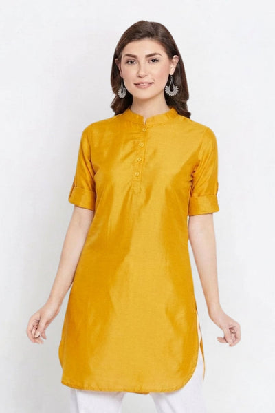 Yellow Solid Color Kurti