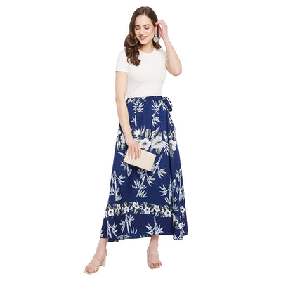 Hibiscus Skirt Free Size Blue