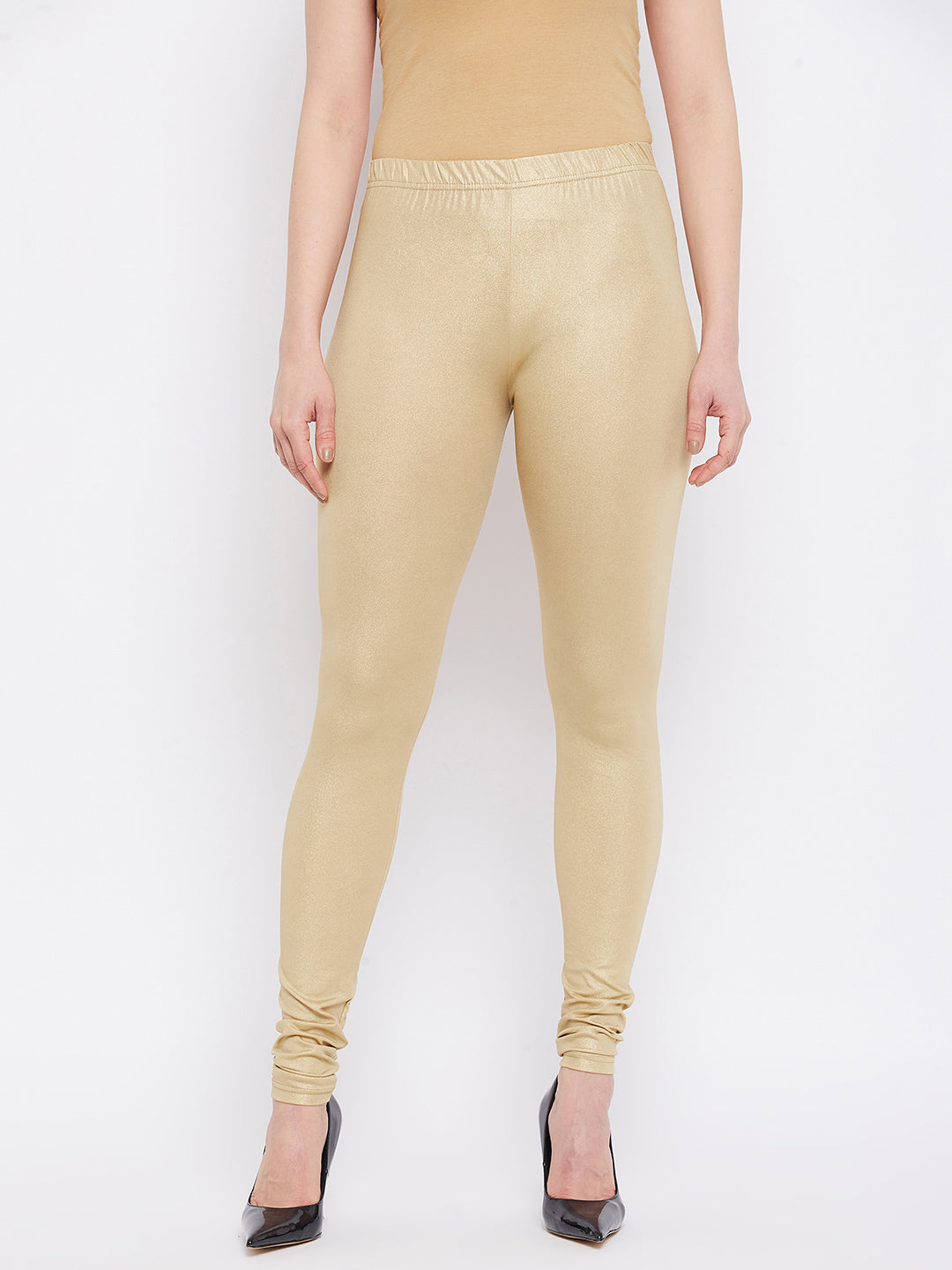 Shimmer Medium Gold Leggings  shimmer leggings gold – The Pajama Factory