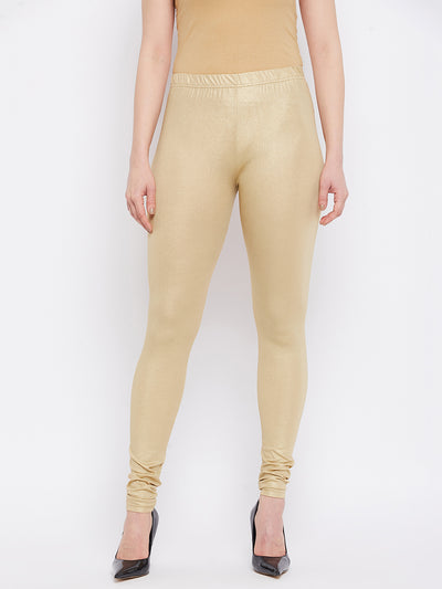 Light Gold Shimmer Leggings - Chudi Length
