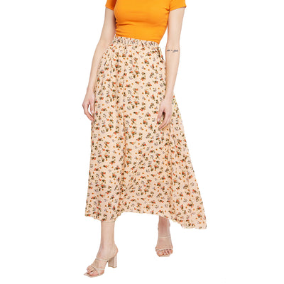 Soft Aesthetic Floral Skirt