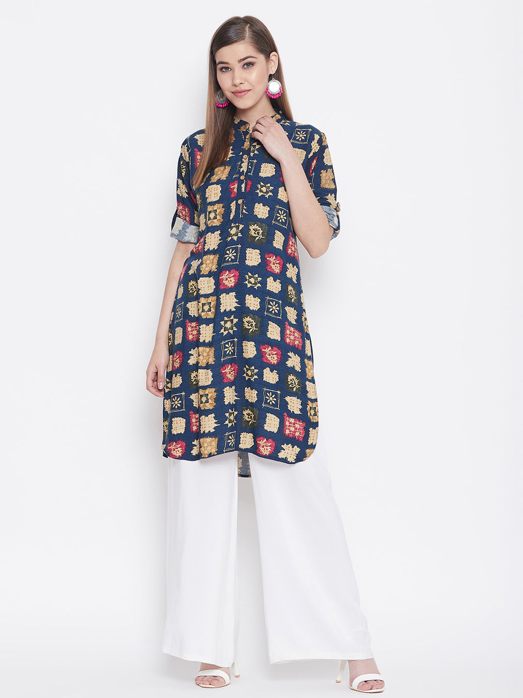 Multicolor Abstract Printed Kurti