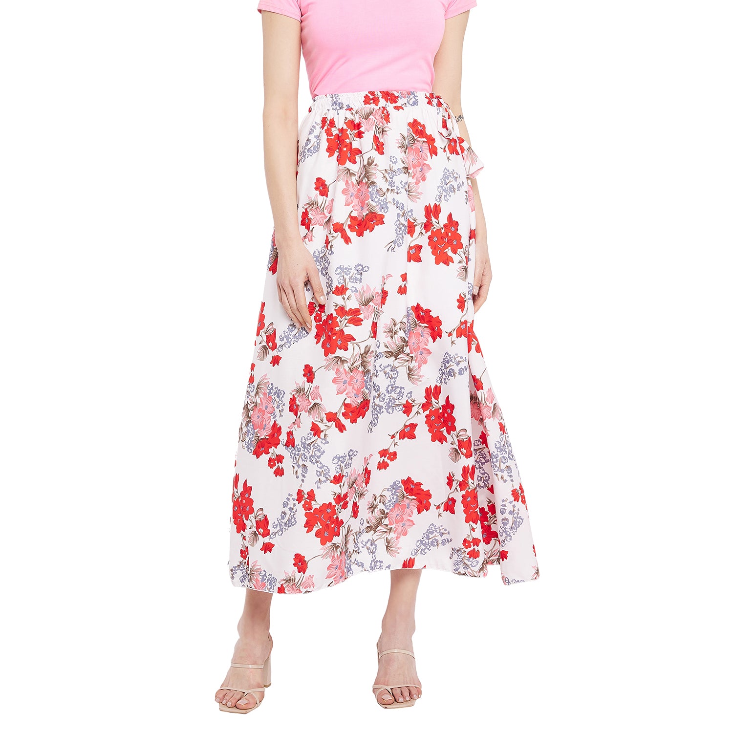 Red Peach Blossom Skirt