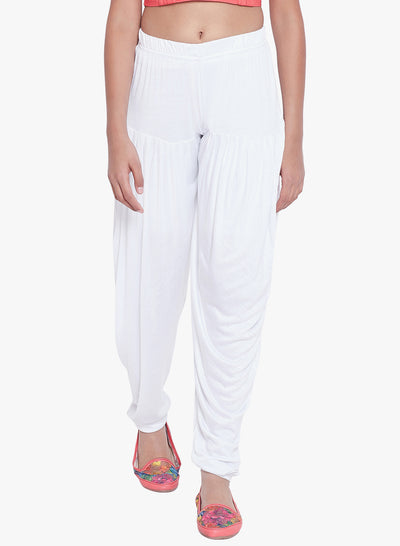 White Viscose Dhoti Pants