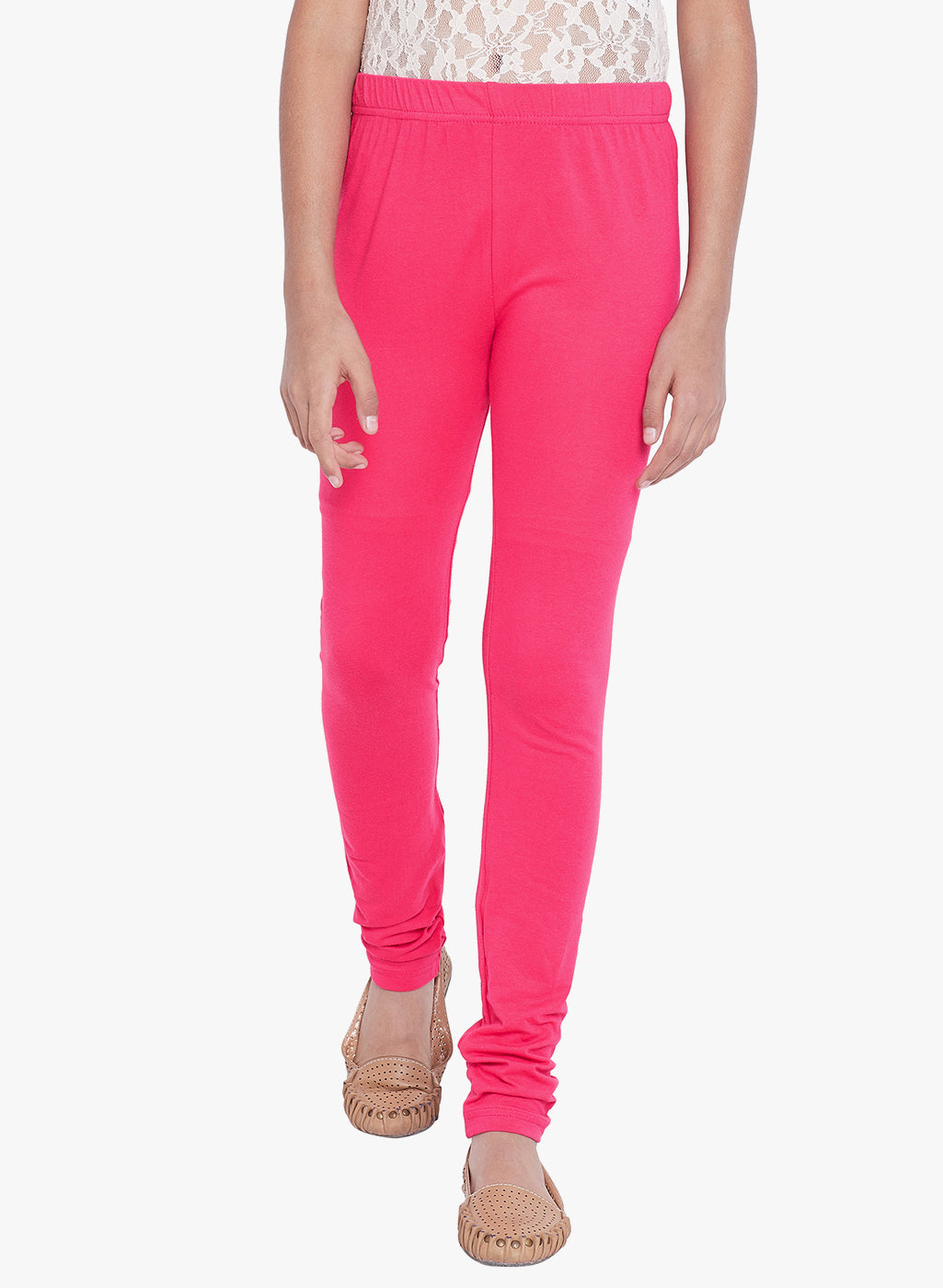 Plain Pink Colour Full Length Cotton Lycra Leggings, Size: Large at Rs  249.00 in Secunderabad