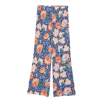 Blue lines with Peach Floral Printed Palazzo 40