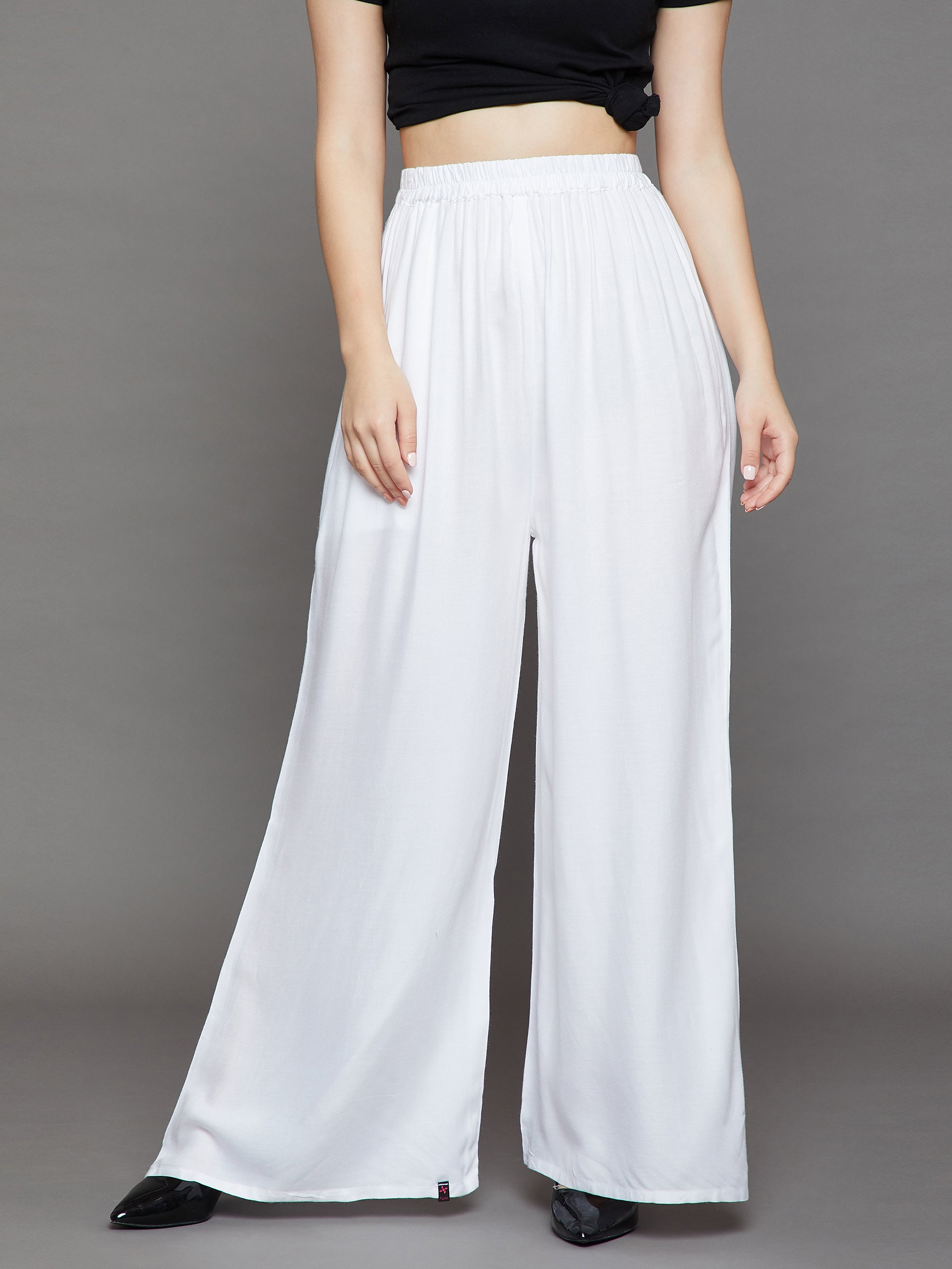 White Plain Rayon Palazzo