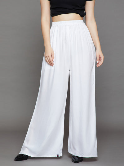 White Plain Rayon Palazzo