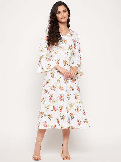 Floral Dress White