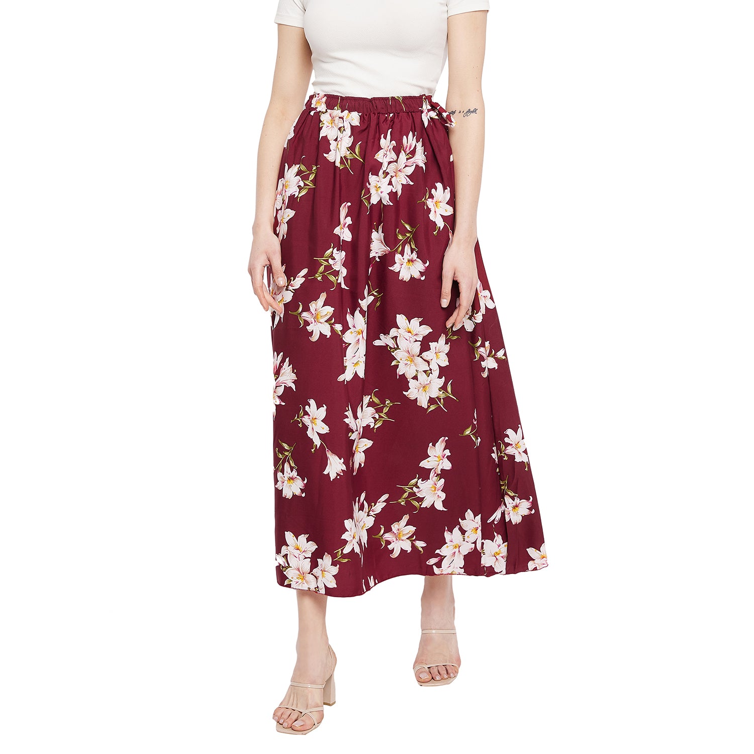 Mangolia White Pink Skirt