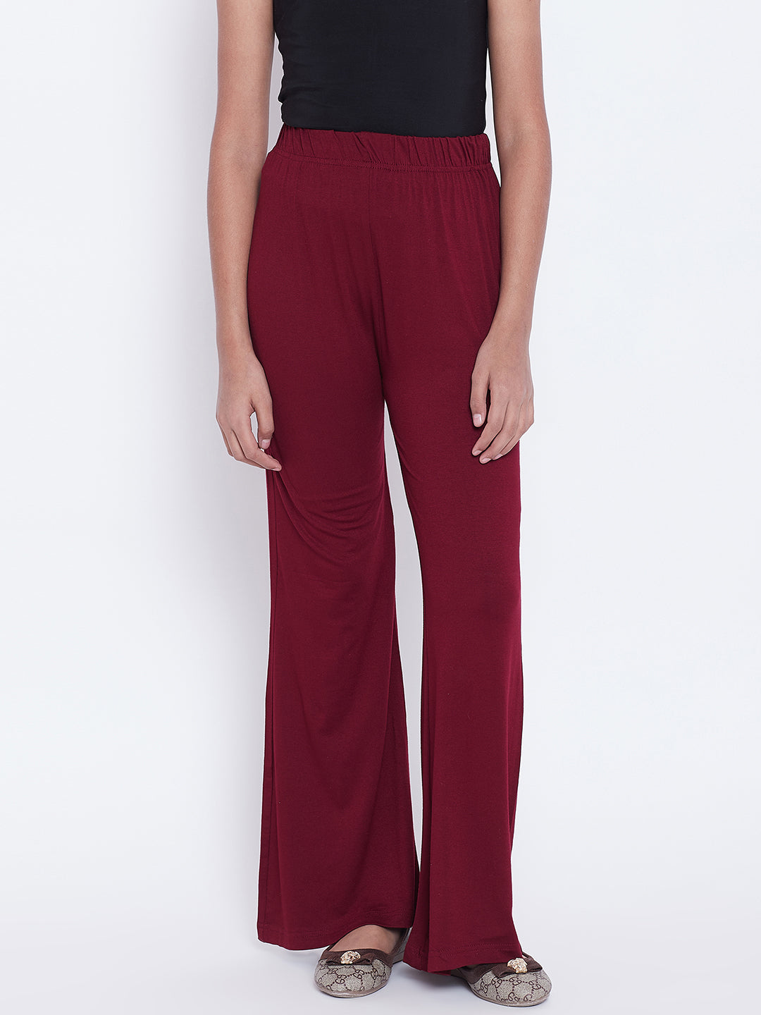 Maroon Viscose Palazzo