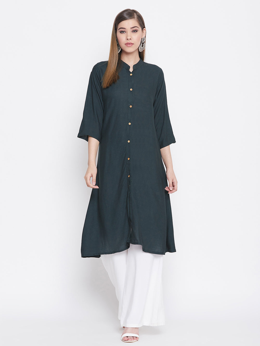 Dark Grey Solid Color Kurti