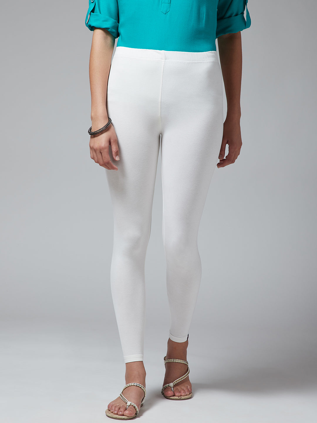 White Viscose Chudidar Leggings