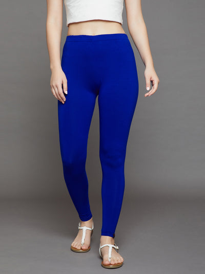 Royal Blue Viscose Ankle Legging