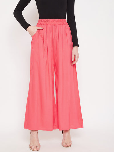 Peach Rayon Palazzo