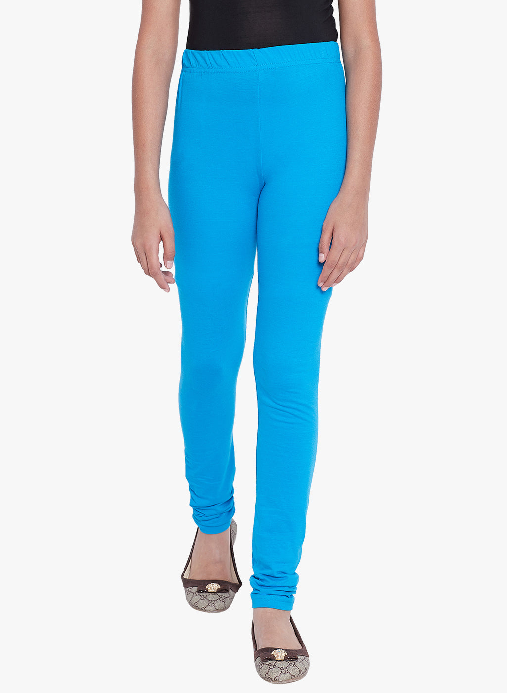 Buy Gracit Off-White & Blue Mid Rise Leggings - Pack Of 3 for Women Online  @ Tata CLiQ