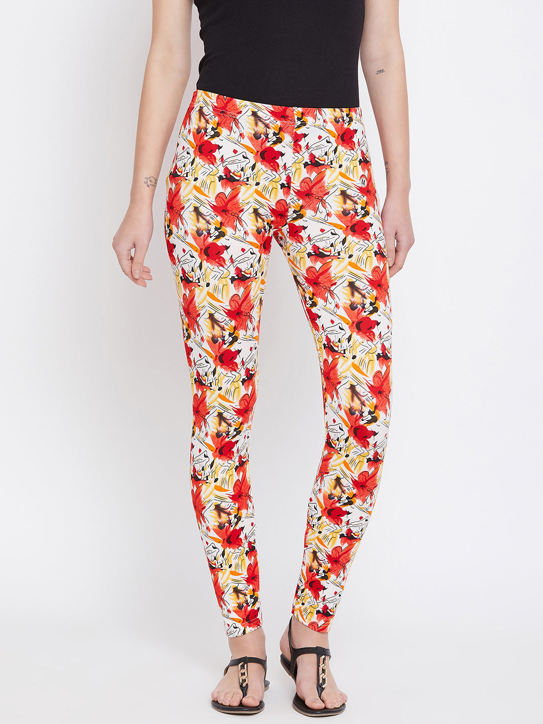 Summer Floral Printed Leggings