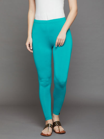 Turquoise Viscose Ankle Legging
