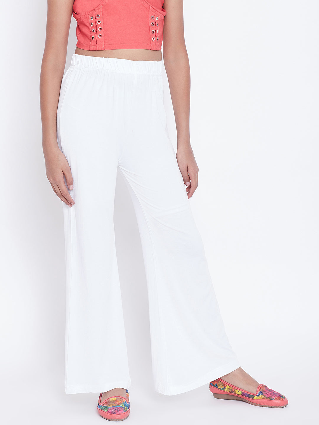 Pure White Viscose Palazzo