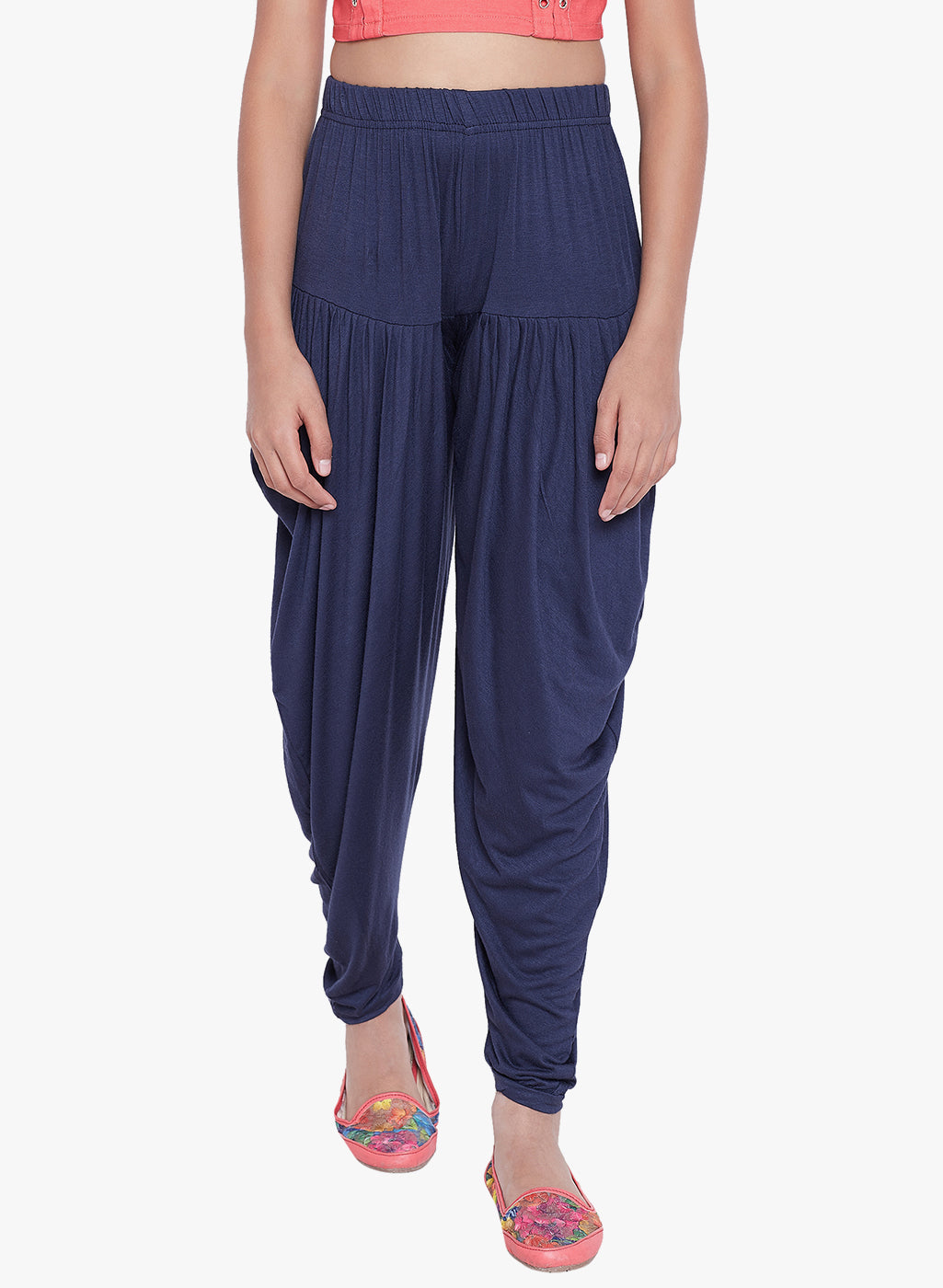 Navy Blue Viscose Dhoti Pants