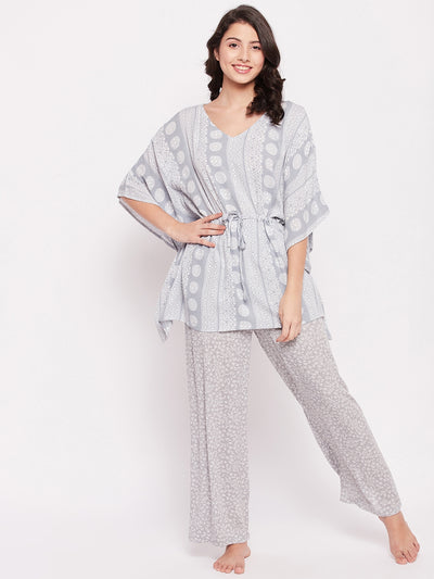 Mix & Match Paisley Kaftan Sets LightGrey