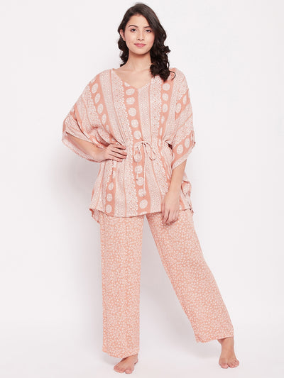 Mix & Match Paisley Kaftan Sets DarkSalmon