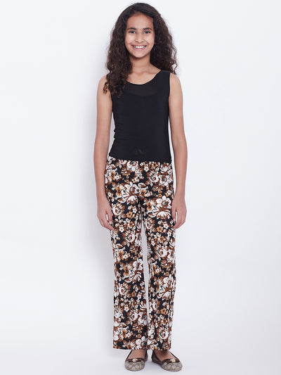 Brown Floral Printed Palazzo 40