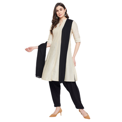Black Rayon Plain Patiala(No Duppatta)