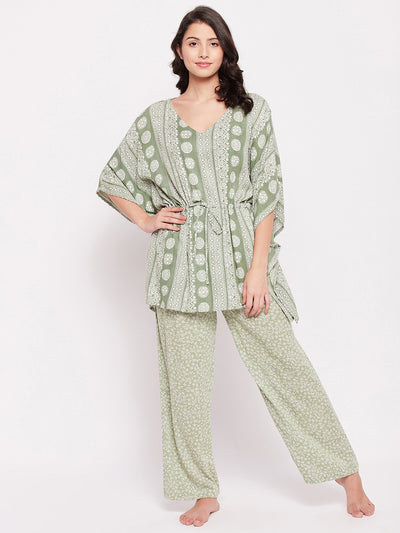 Mix & Match Paisley Kaftan Sets DarkSeaGreen