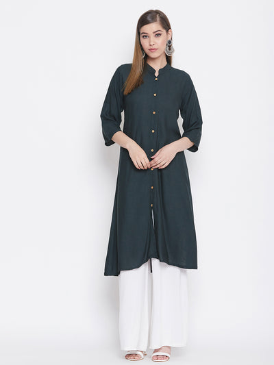 Dark Grey Solid Color Kurti