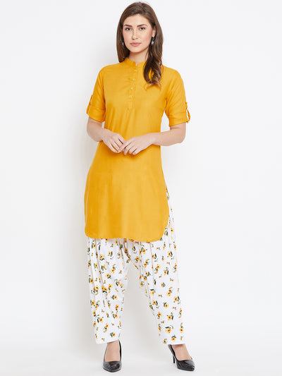Yellow Solid Color Kurti