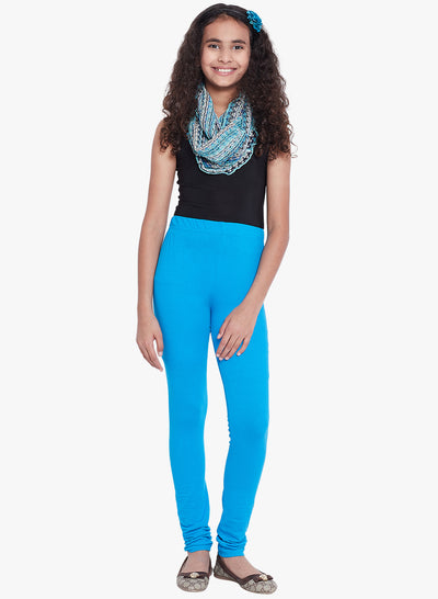 Sky Blue Colour Leggings Blue