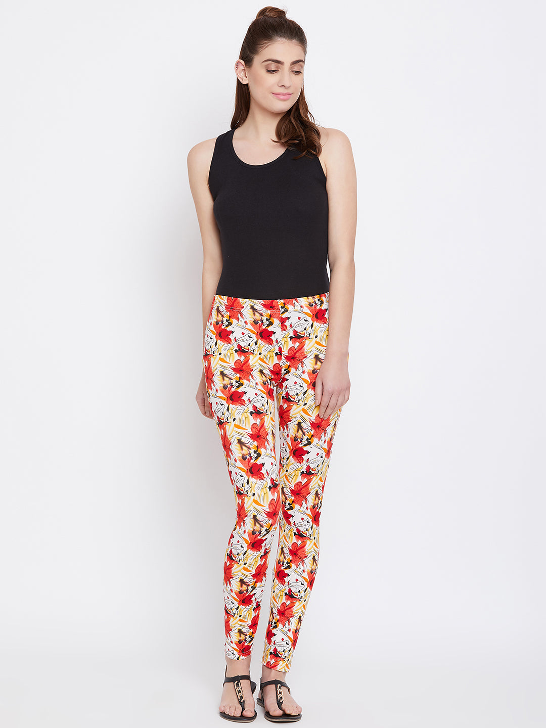 Summer Floral Printed Leggings