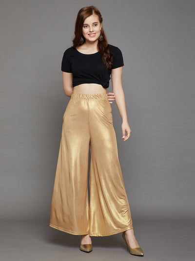 Gold Shimmer Palazzo Free Size