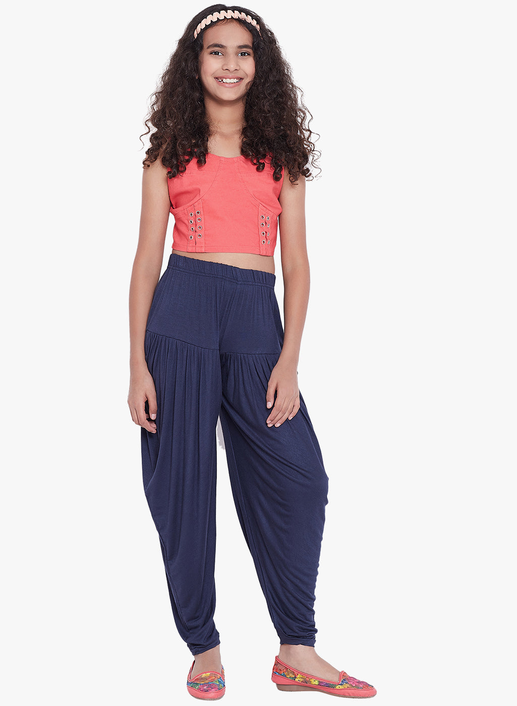 Navy Blue Viscose Dhoti Pants 40