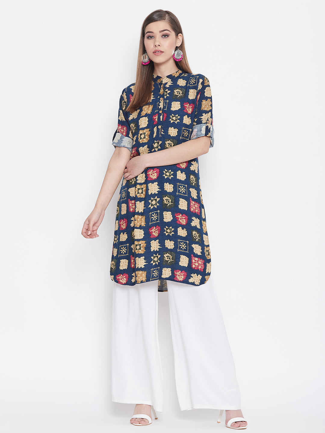 Multicolor Abstract Printed Kurti