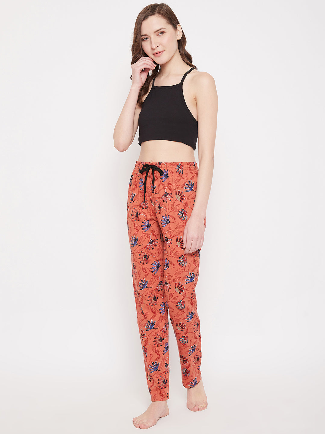 Women's Rusty Tulips Printed Pajama